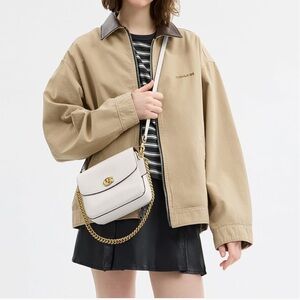 NEW Coach Women’s Cassie 19 Pebble Leather Crossbody - Chalk